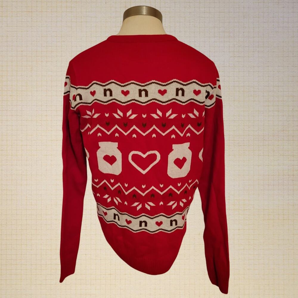 Red Heart Pattern Sweater